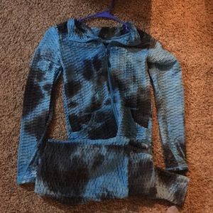 Mom cellulite legging and jacket set! Like new. Size small/medium